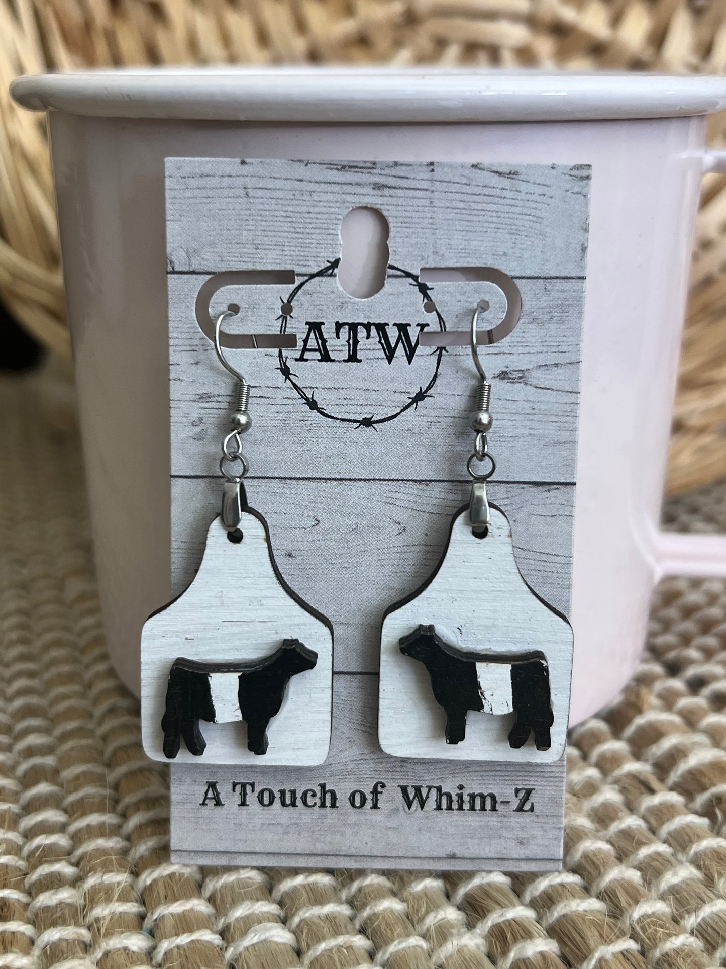 Galloway Cow Dangle Earrings