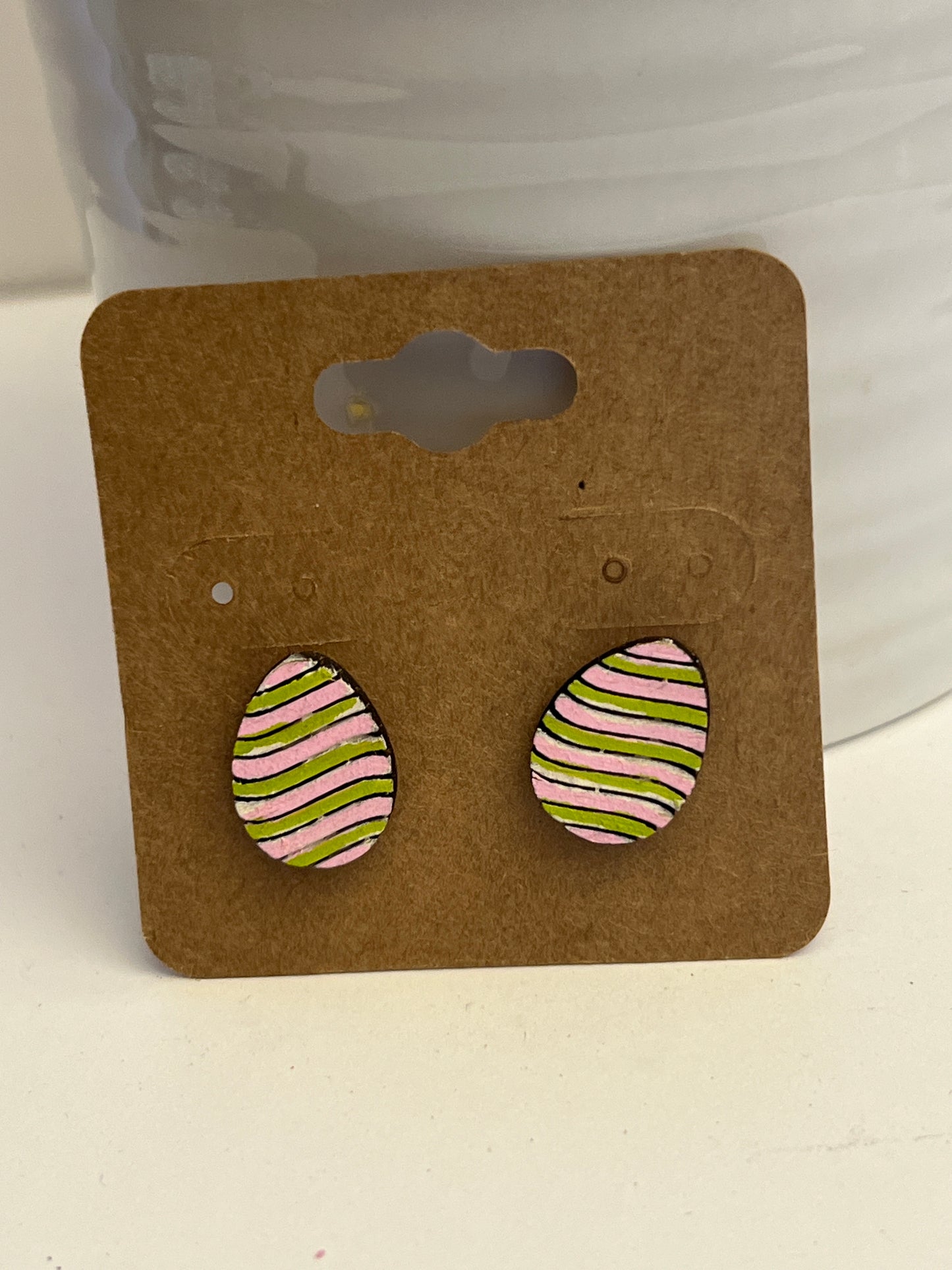 Sweet Decorated Easter Egg Stud Earrings