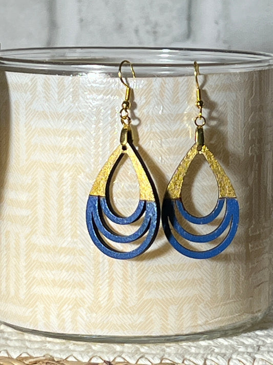 Open Looped Teardrop Dangle Earrings