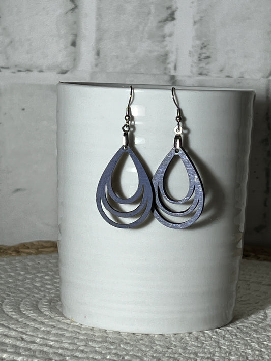 Stacked Cut-out Teardrop Earrings