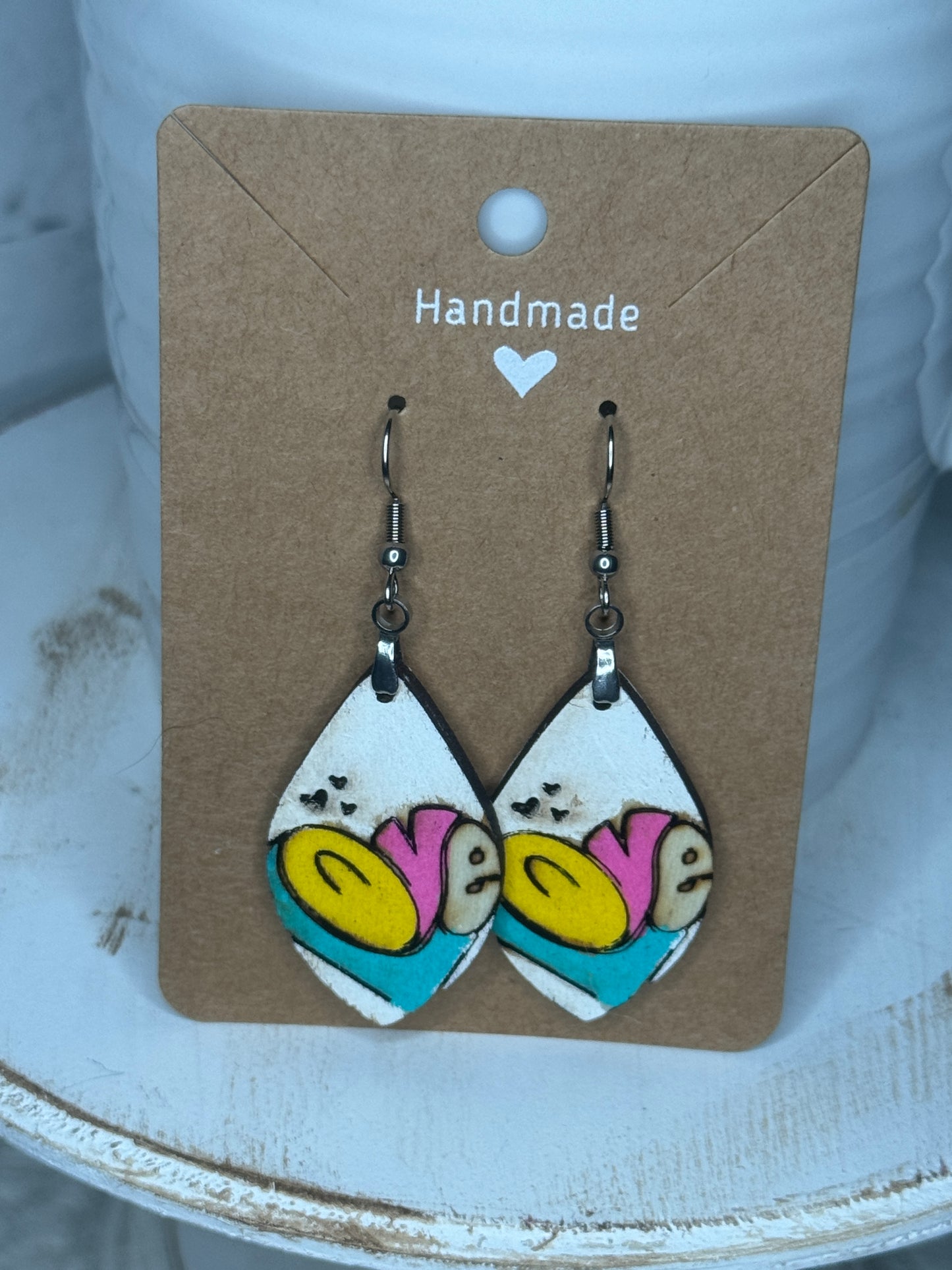 60's Vibe Love Dangles Earrings