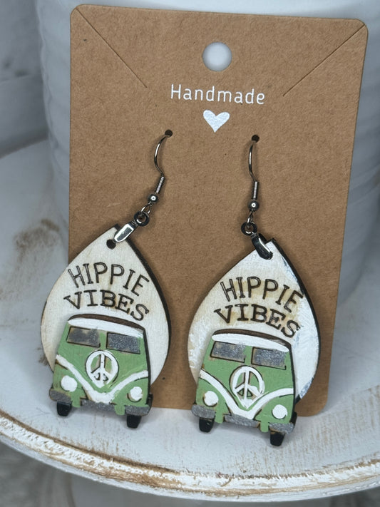 Hippie Vibes VW Bus Dangle Earrings