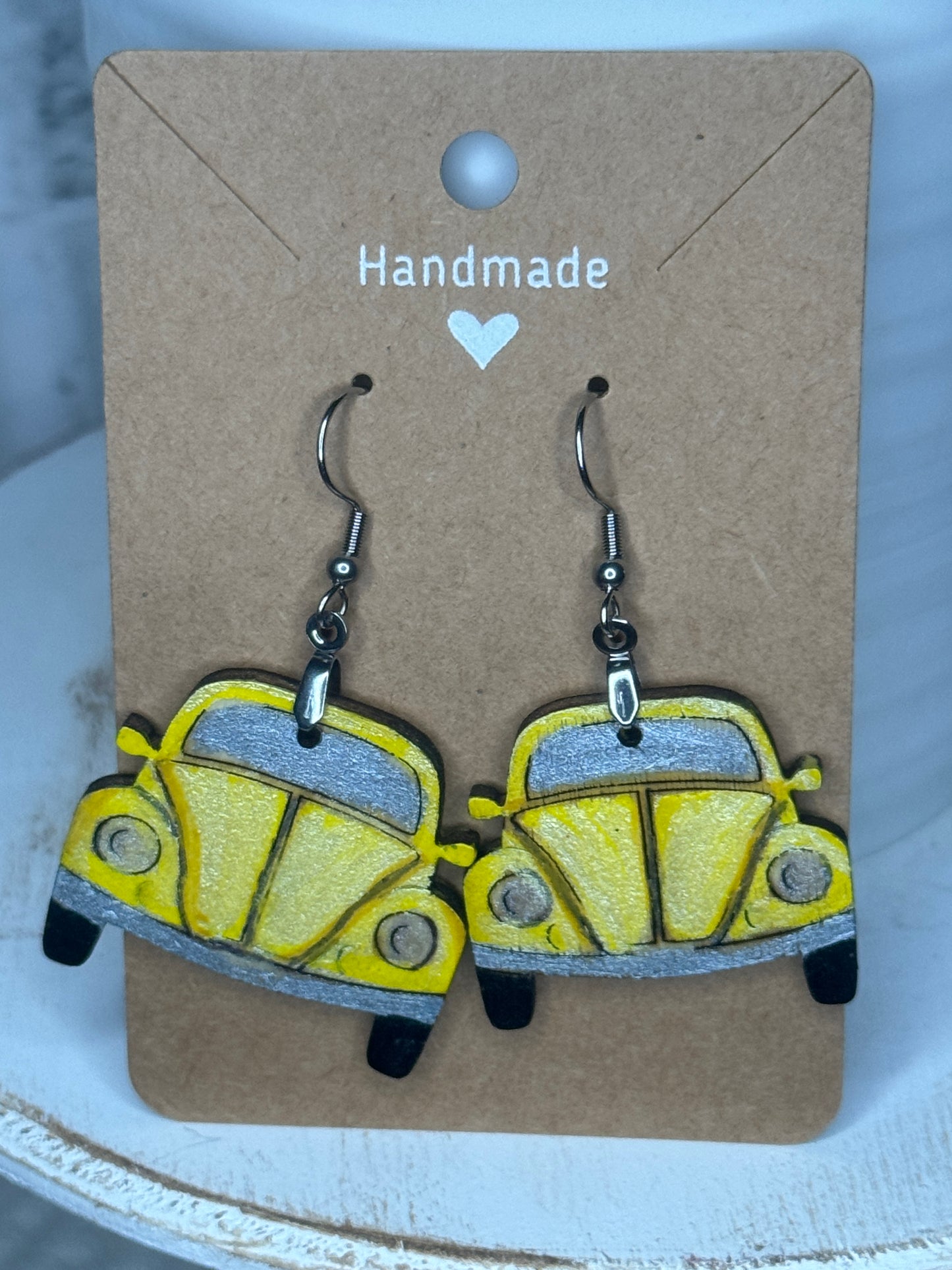 Classic VW Love Bug Dangle Earrings