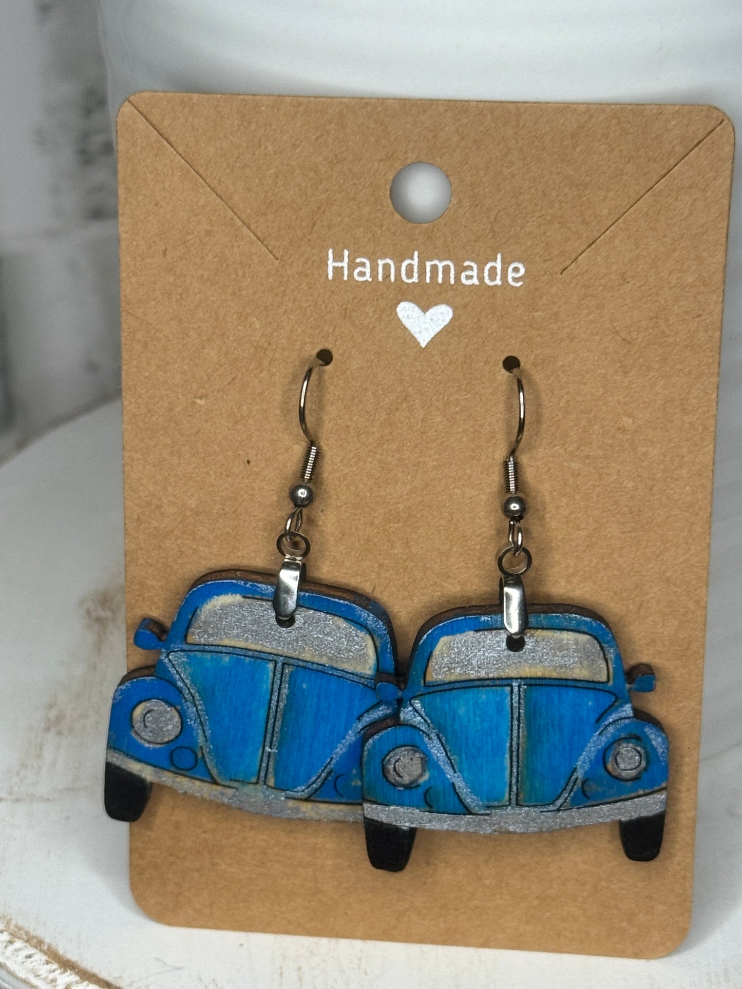 Classic VW Love Bug Dangle Earrings