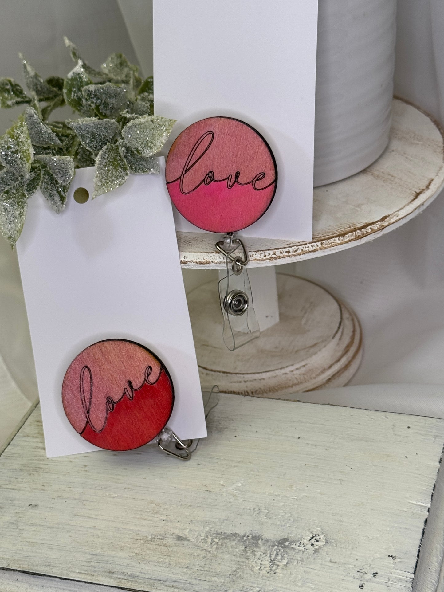 Love is in the Air Retractable Badge Holder