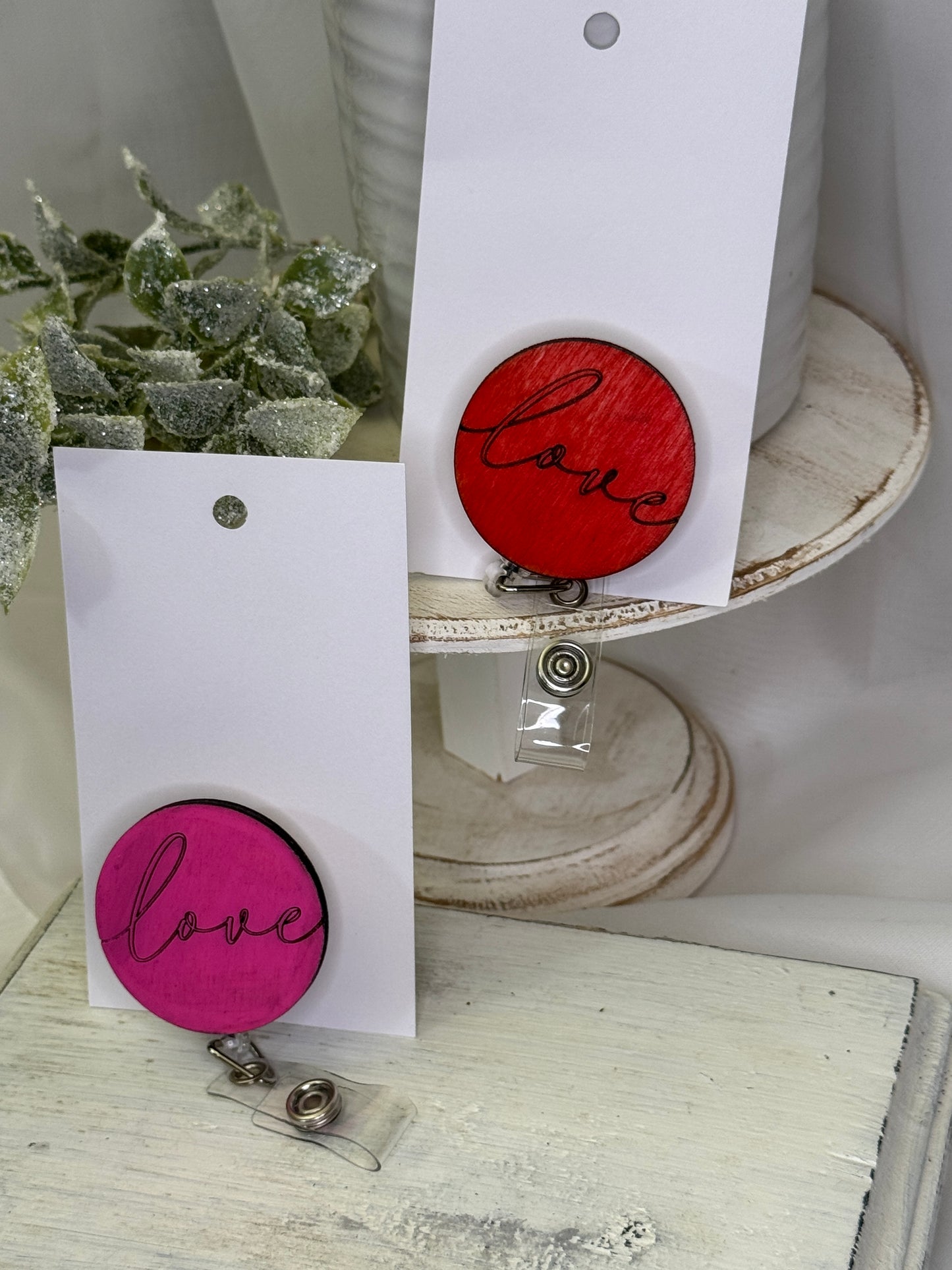 Love is in the Air Retractable Badge Holder