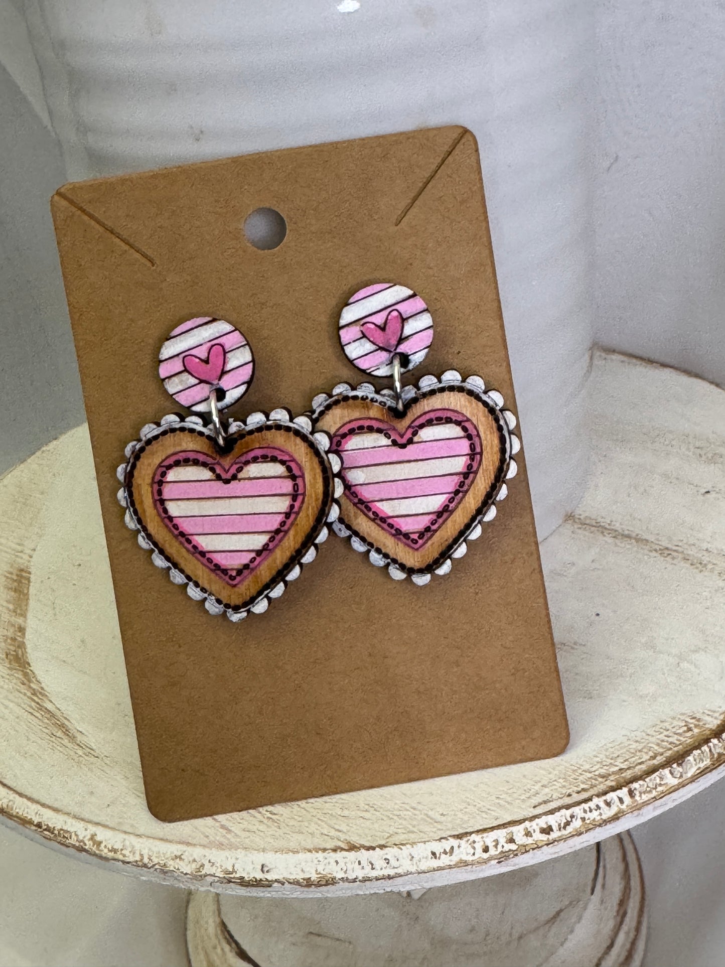 Striped Sweetheart Hybrid Dangles