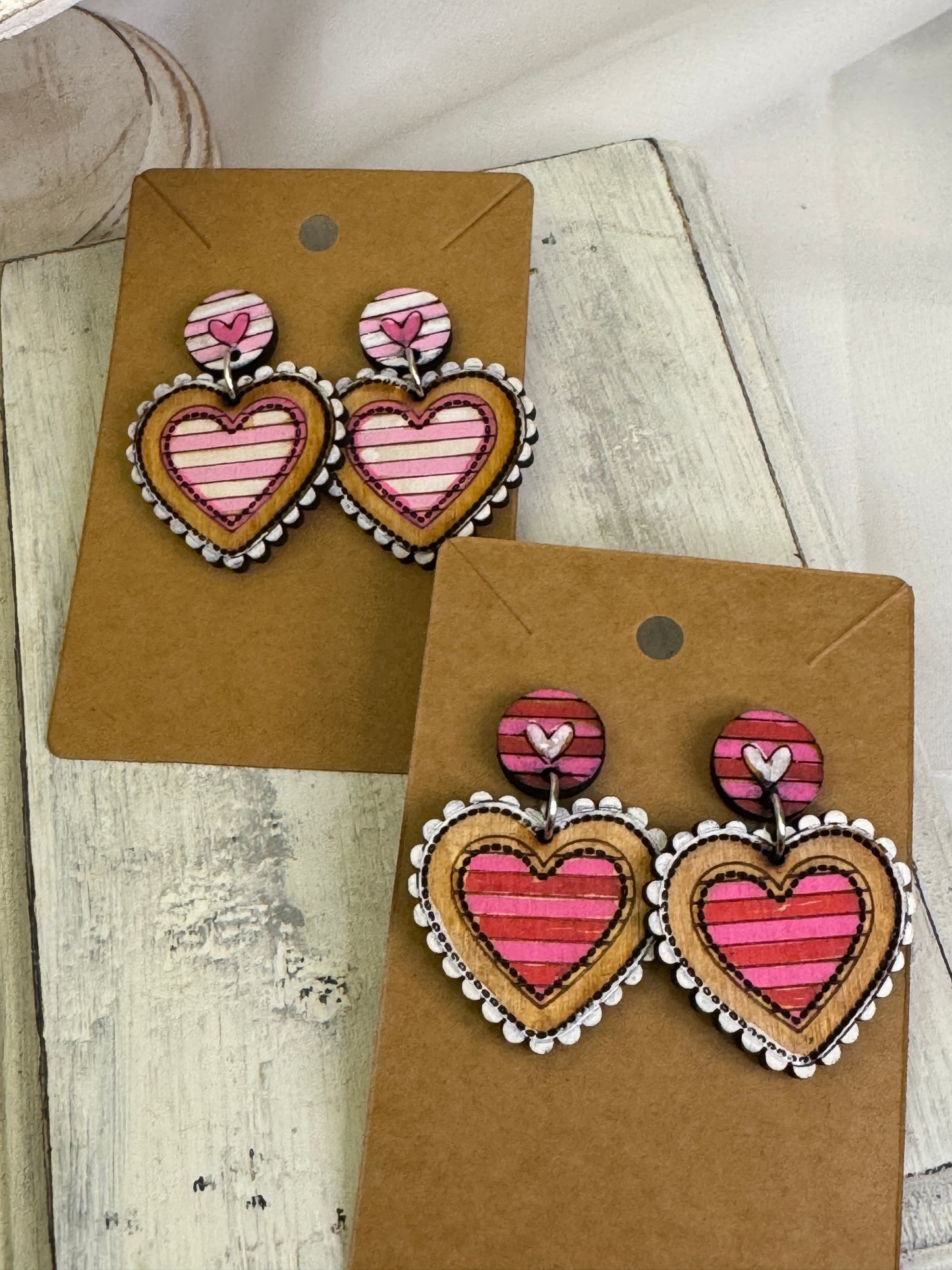 Striped Sweetheart Hybrid Dangles