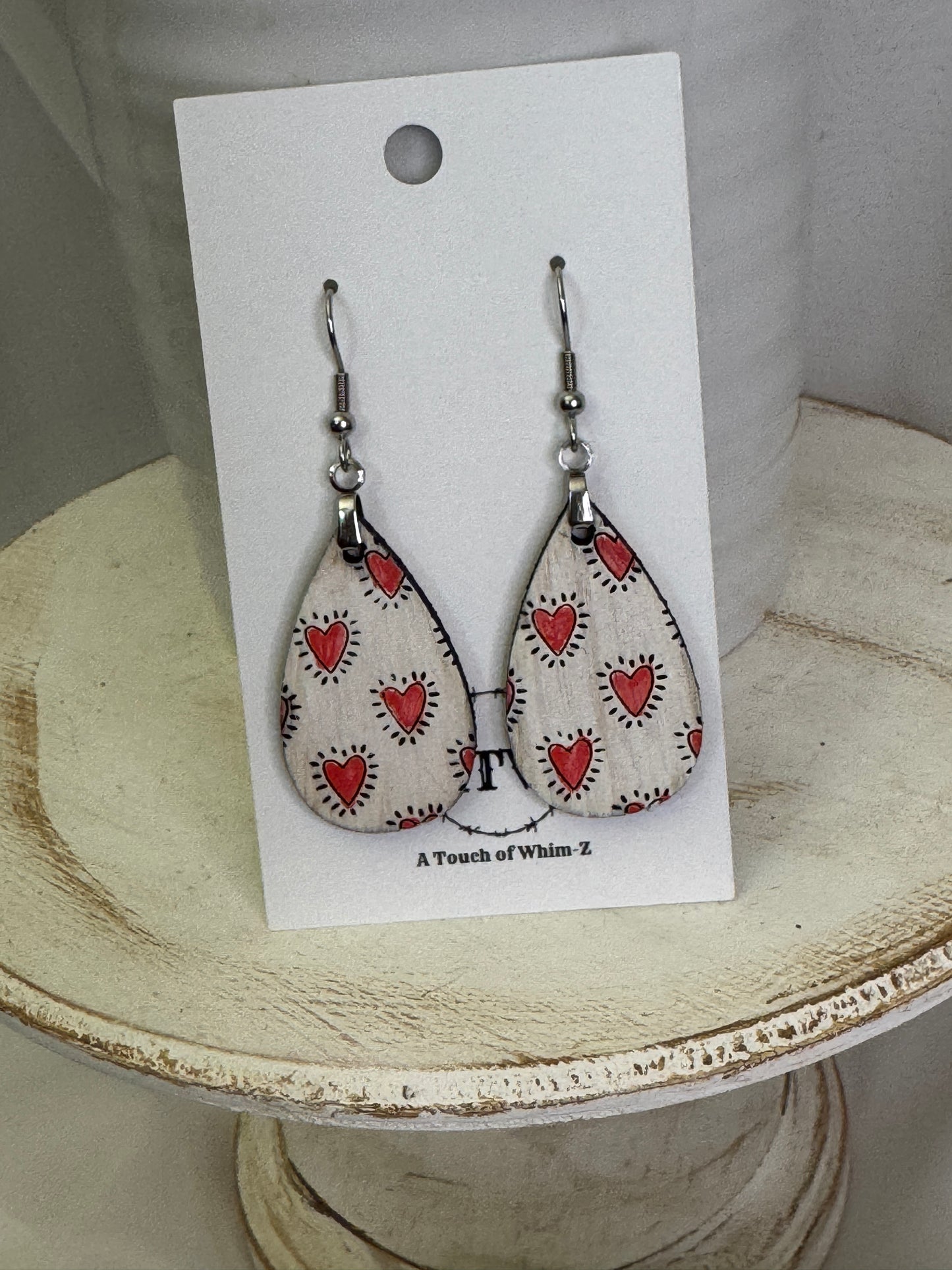 Teardrop Valentine Dangle Earrings