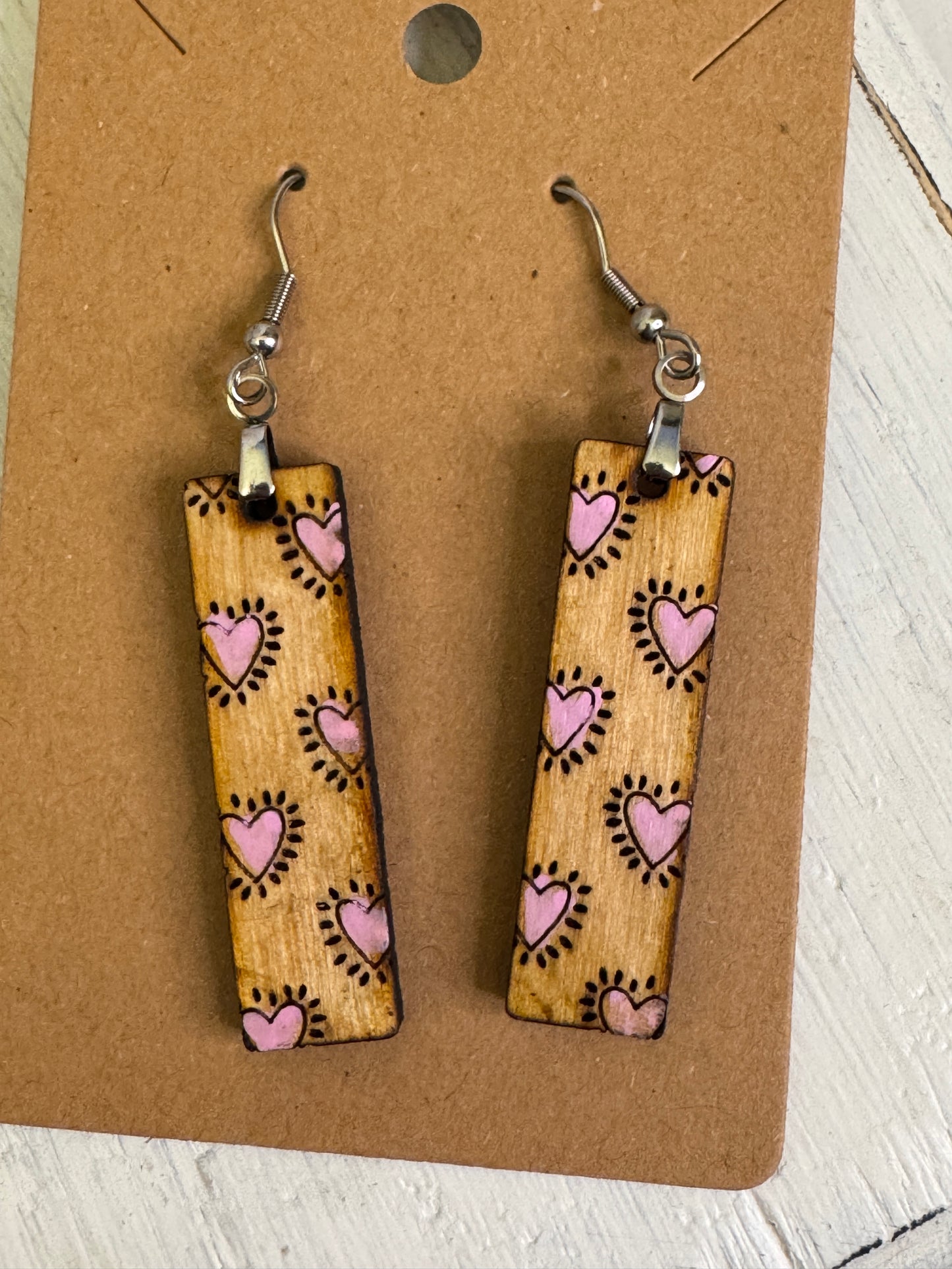 Folk-art Valentine Bar Dangle