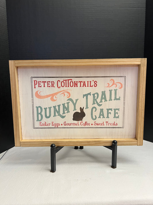 Bunny Trail Cafe Easter Sign