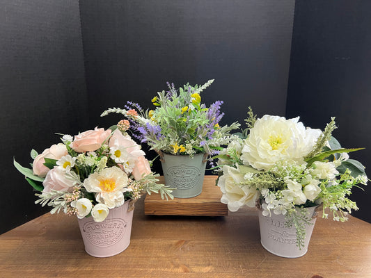 Easter Spring Potted Faux Florals